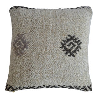 Hand-Woven Hemp Kilim Throw Pillow Cover For Sale