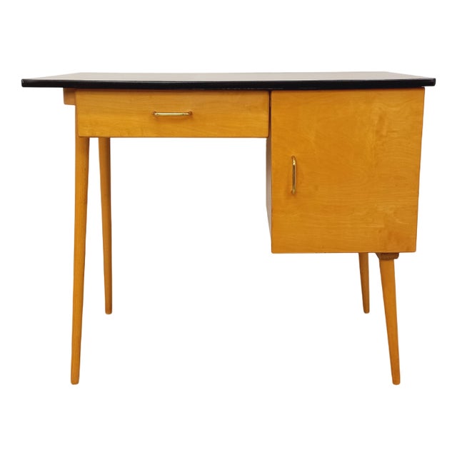 Vintage Baumann Wooden Desk, 1960s For Sale
