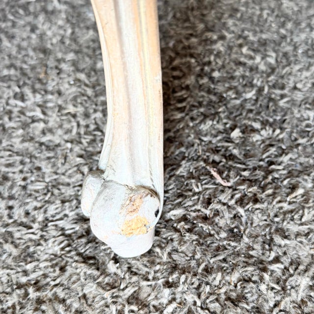 French Provincial Style Foliage Patterned Arm Chairs - A Pair For Sale - Image 9 of 9