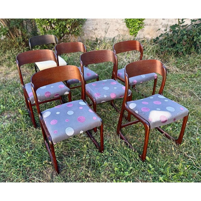 Bartender Sled Chairs, Set of 7 For Sale - Image 3 of 11