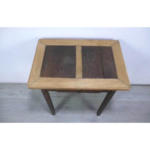 Antique Wooden Side Table with Drawer, 1900s For Sale - Image 5 of 8