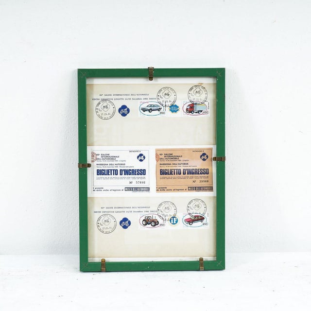 Vintage Framed Tickets for the International Motor Show, 2000s For Sale - Image 4 of 4