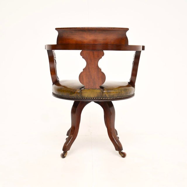 Antique Victorian Swivel Desk Chair, 1860 For Sale - Image 6 of 11