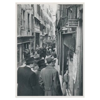Shopping Street, 1950s, Black and White Photograph For Sale