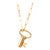 Syna Yellow Gold Mogul Key Pendant with Diamonds For Sale