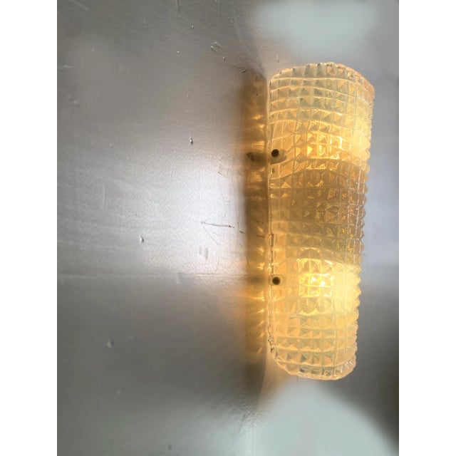 Antique White Set of Two "Crocodile" Opalino Murano Glass Wall Sconces For Sale - Image 8 of 10
