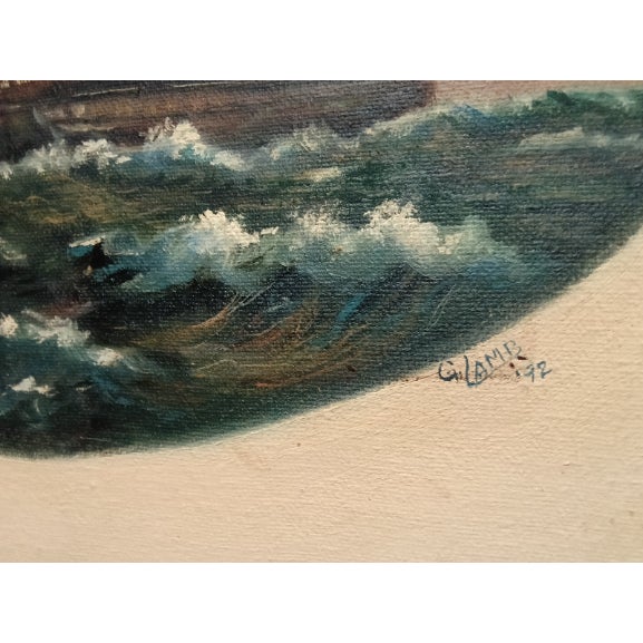 The product is an original seascape painting by artist Charles Vincent Lamb, produced in 1930 in Ireland. It measures 19"...