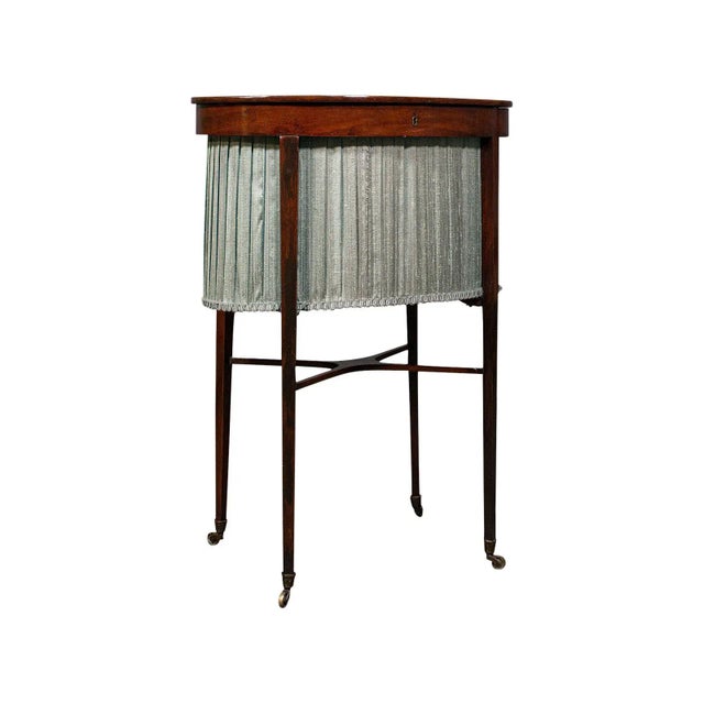 Early 19th Century English Regency Style Mahogany and Silk Cotton Ladies Table For Sale - Image 13 of 13