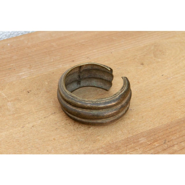Antique West African Brass Bracelet For Sale - Image 4 of 6
