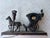 Vintage United Metal Goods Horse Carriage Clock & Lamp For Sale - Image 10 of 10
