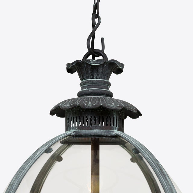 Medium Verdigris Bronze Byron Lantern from Pure White Lines For Sale - Image 9 of 11