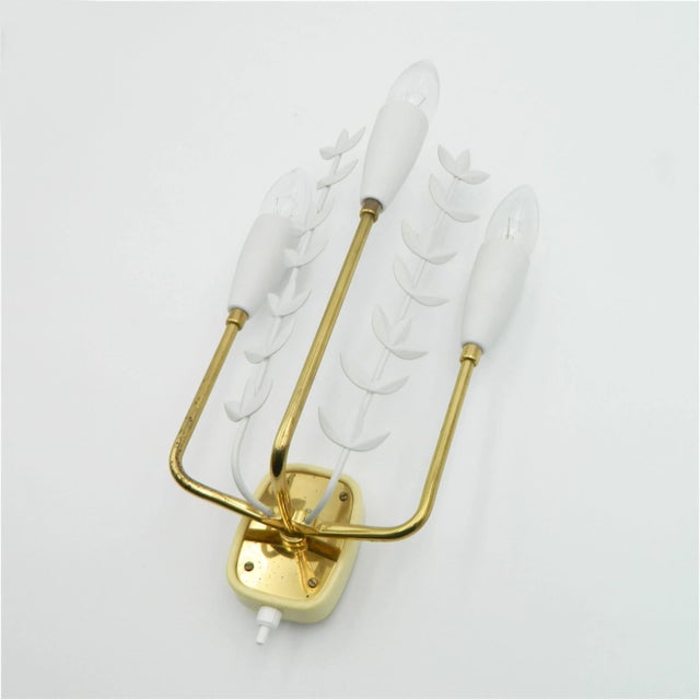 Gold Vintage Wall Lamp by Rupert Nikoll, 1950s For Sale - Image 8 of 9