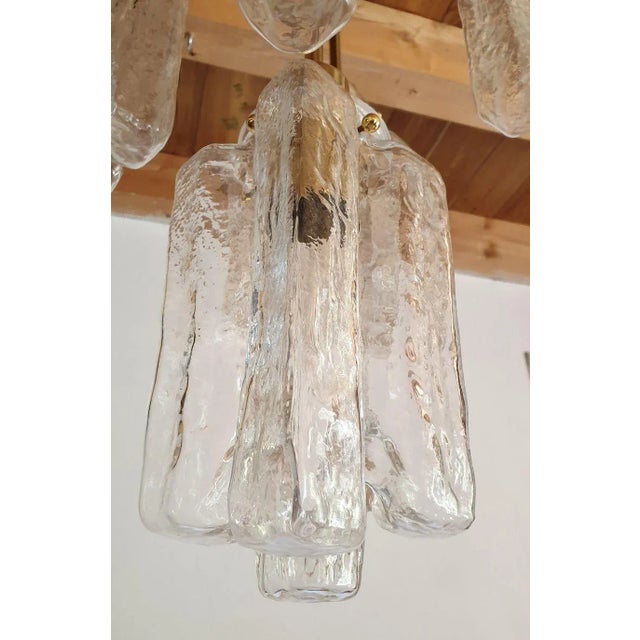 Murano Glass and Brass Chandelier, Kalmar 1960s For Sale - Image 10 of 10