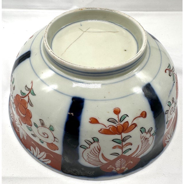 Antique 19th Century Japanese Imari Scalloped Bowl Meiji Kinrande Porcelain - 8.5” For Sale - Image 13 of 15