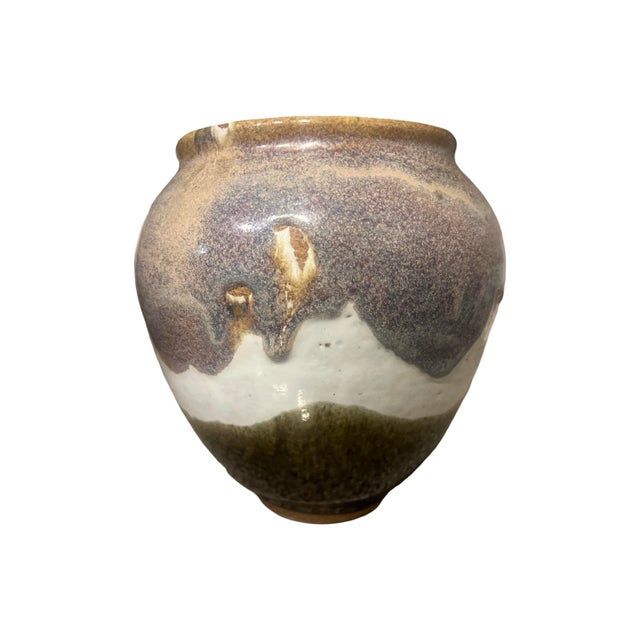 We have for your consideration a very beautiful mid century modern stoneware studio pottery vase manufacture unknown not...