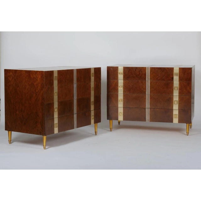 Mid-Century Burr Dressers, Italy, 1970s, Set of 2 For Sale - Image 6 of 12