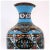 Japanese Edo Cloisonne Blue Enamel Copper Baluster Vase For Sale - Image 9 of 13