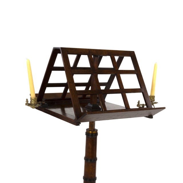 Early 19th Century English Regency Walnut Duet Stand For Sale - Image 9 of 13