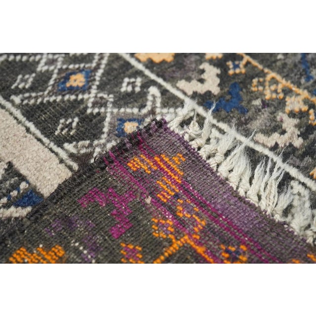 Black Vintage Balouch Rug 3'3'' x 4'8'' For Sale - Image 8 of 9