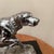 Platinum Vintage Collectible Silver Weighted Metal "Pointer Dog " Sculpture on Black Marble Base For Sale - Image 8 of 12