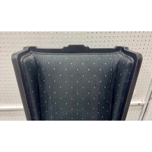 Late 20th Century Vintage Fretwork High Back Chippendale Livingroom Desk Wingback Chair Armchair For Sale - Image 5 of 12