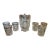 Vintage Pressed Cut Glass Water Set Pitcher & 6 Tumblers Eapg Crystal Barware For Sale
