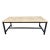 Wood Modern Vintage Elm Parquet Dining Table For Sale - Image 7 of 7