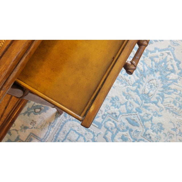 Vintage British Colonial Rattan Side Tables – Pair For Sale - Image 12 of 18
