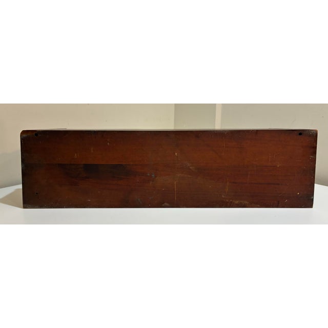 Brown Antique Mahogany Wood Dresser Box - Serpentine Crest & Finials - 28” English For Sale - Image 8 of 12