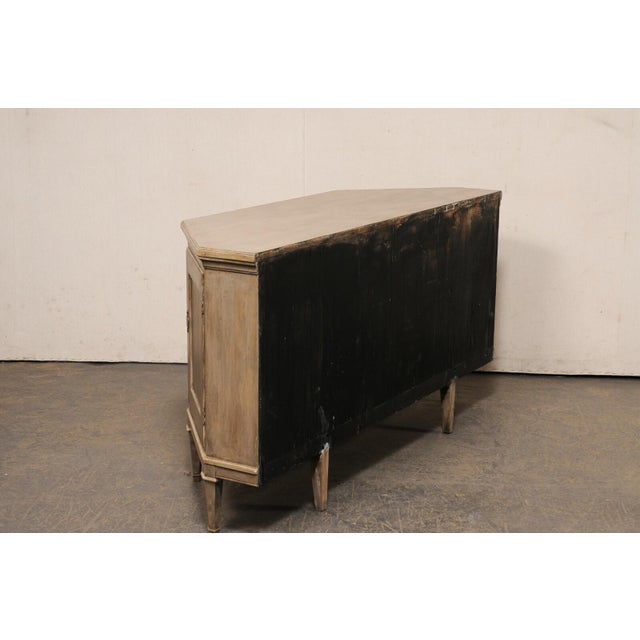 Mid 20th Century Italian Inspired 4-Door Credenza Cabinet For Sale - Image 5 of 11