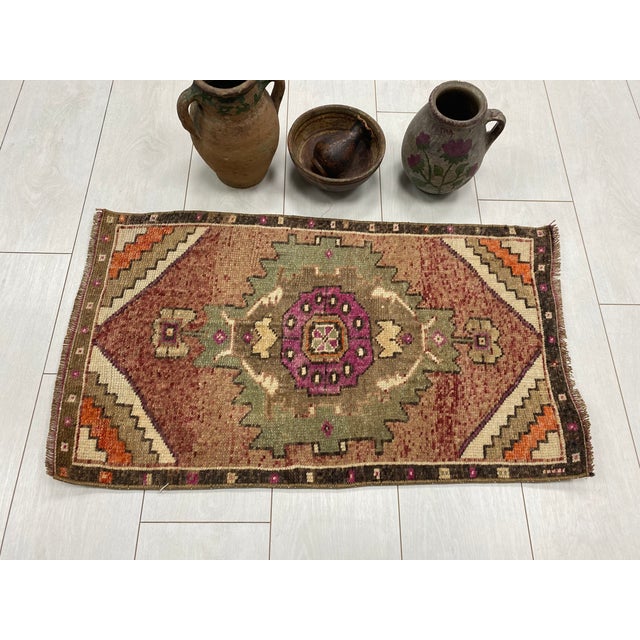 Turkish Small Anatolian Kurdish Carpet For Sale - Image 3 of 5