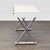Pottery Barn Pottery Barn Ava Modern White Desk With Chrome Legs and Three Drawers For Sale - Image 4 of 10