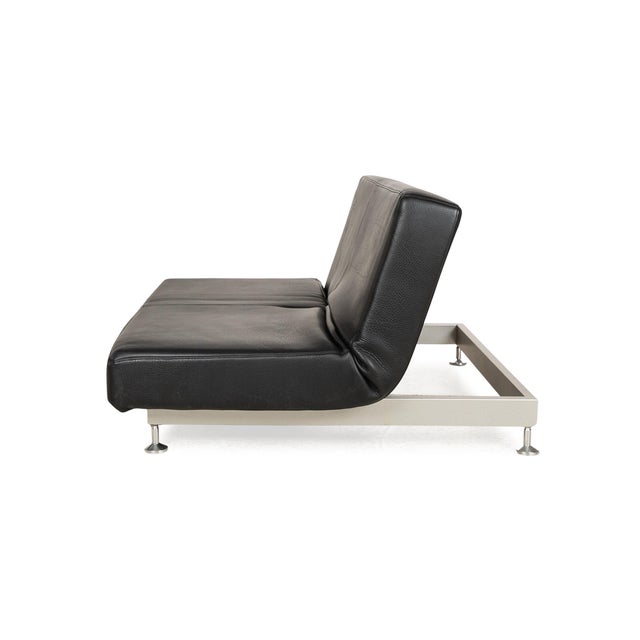 Damier Leather Two-Seater Black Sofa from Edra For Sale - Image 18 of 18