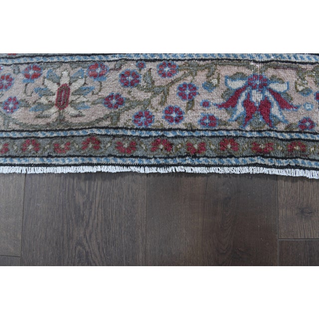 1970s 1970s Vintage Persian Handmade Wool Cotton Red Area Rug For Sale - Image 5 of 10