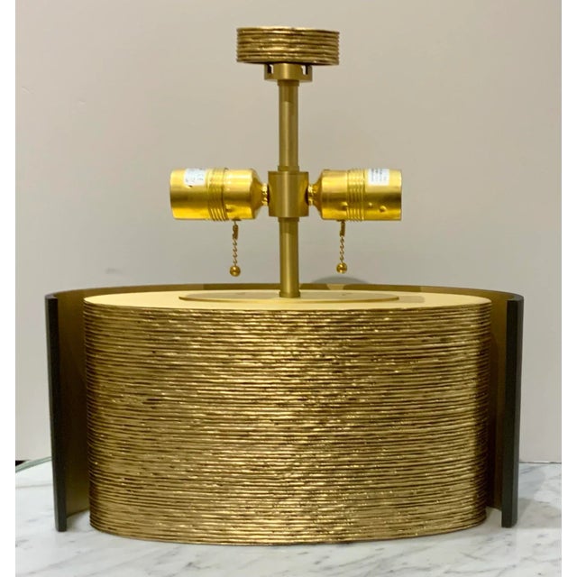 2020s Thomas Pheasant for Baker Textured Brass Cloak Table Lamp For Sale - Image 5 of 5