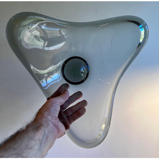 1960s Large Grey Smoke Glass Bowl by Per Lütken for Holmegaard, Denmark, 1960s For Sale - Image 5 of 11