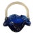 1980s Ruffled Cobalt Blue Basket Vase For Sale