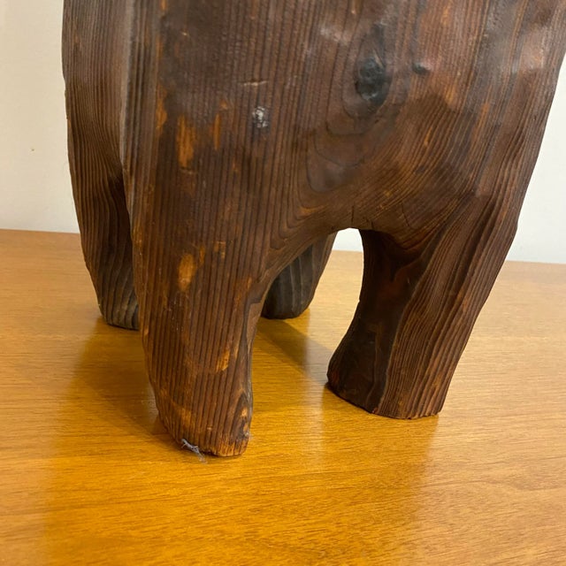 Wood 1960s Mid-Century Modern Witco Wood Carved Cat For Sale - Image 7 of 12