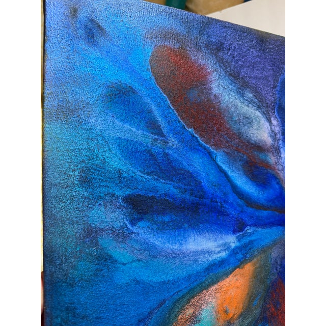 Original 18” X 18” Colorful Abstract Painting by Lil McGill For Sale In Boston - Image 6 of 12