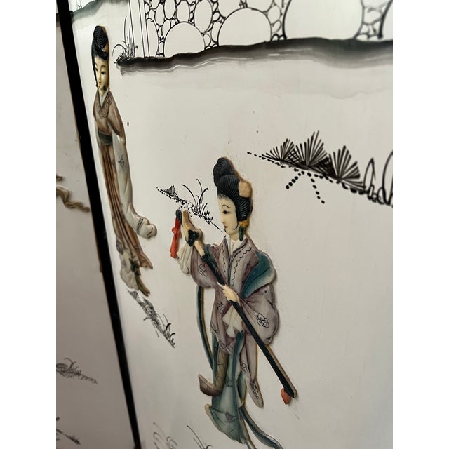 Wood 1970s Round Asian Coromandel Screen For Sale - Image 7 of 7