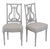 Pair of Antique French Neoclassical Painted Chairs in Antique Linen For Sale