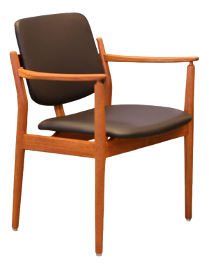 Armchair in Teak and Leather by Arne Vodder for France & Son, 1950s