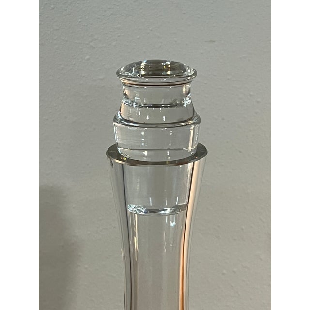 Glass Vintage Rosenthal German Crystal Decanter With Stopper Mid-Century Modern Barware For Sale - Image 7 of 11