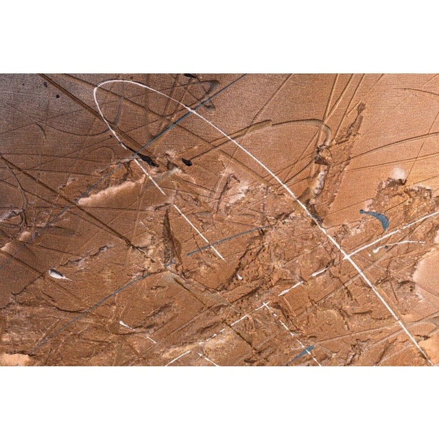 Ellen Loerwald Flashes at Midnight Modern Mixed Media Painting on Board Framed For Sale In Detroit - Image 6 of 11