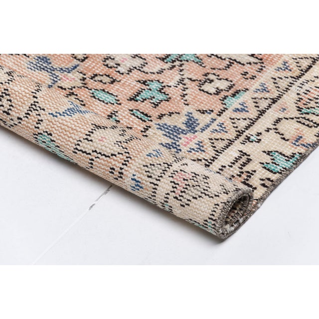 Textile Mid 20th Century Oushak Anatolian Floral Carpet For Sale - Image 7 of 10