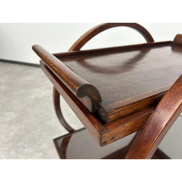 Art Deco Serving Trolley from Thonet, 1930s For Sale - Image 9 of 11