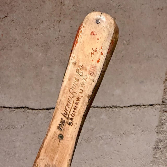 For your consideration, a vintage logging measuring scale rule stick log scaling by Lufkin Rule Company. Wood and brass....