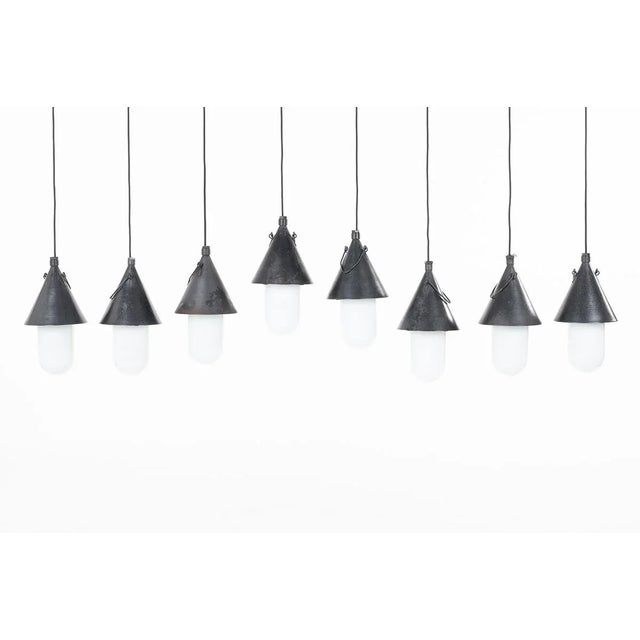 Vintage Metal Opaline Suspension from Siemens, 1930 For Sale - Image 4 of 8