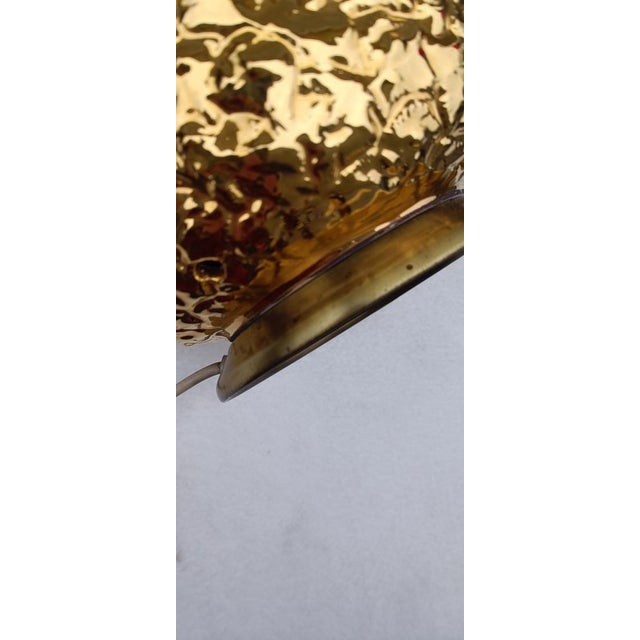 Golden Ceramic Pineapple Table Lamp, 1970s For Sale - Image 9 of 11