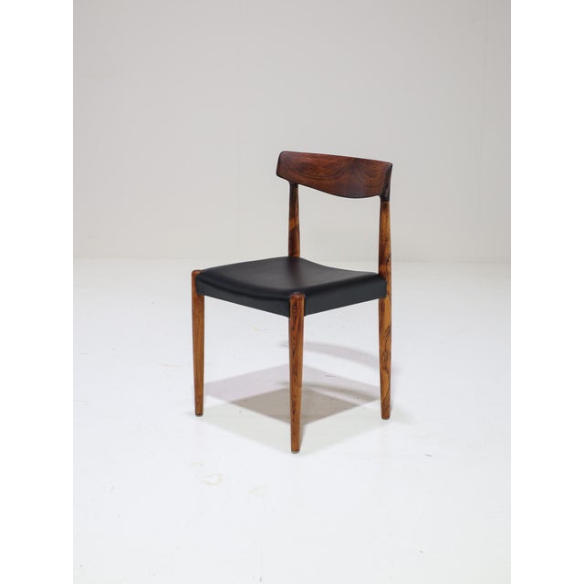 Slagelse Møbelværk Danish 343 Dining Chairs in Rosewood by Knud Faerch for Slagelse Møbelværk, 1960s, Set of 6 For Sale - Image 4 of 18